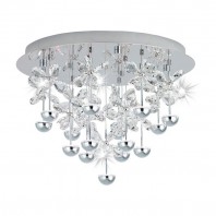 Eglo-Pianopoli CTC 15X1.8W & CTC 43X1.8W LED 3000K Chrome & Crystal-Ceiling Light